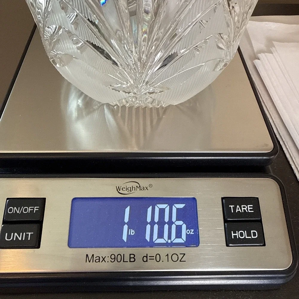 Vintage Hand Cut Lead Crystal Candy Trinket Dish